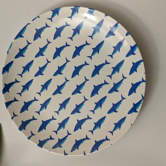 Sigrid Olsen Fish Melamine Side 4 Plates Nautical Beach Print - Picture 5 of 7